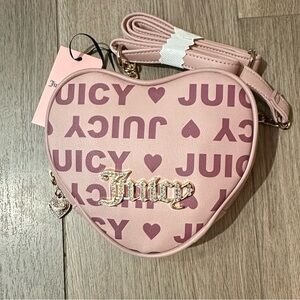 Juicy Couture Blush and Mauve Heart Crossbody Bag